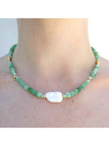 Sage Pearl Necklace