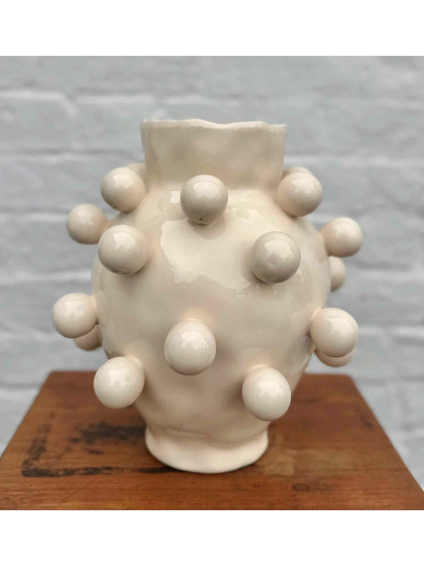 Round Bubble Vase - Ivory
