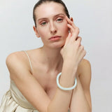 Soft Edge Bangle - Cloud marble