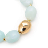 Organic Pearl Bracelet with gold - Cloud marble