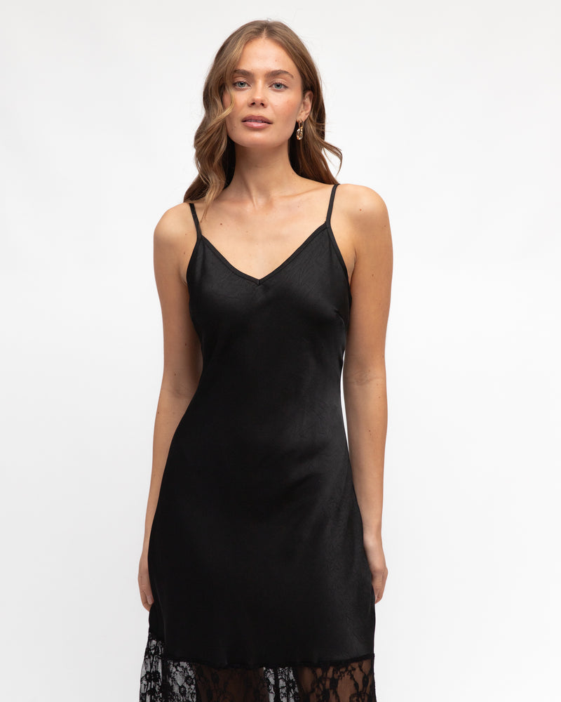 Koko Lace Maxi Dress - Black