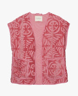 Vida Velvet Blanket Vest - Pink - pre:order