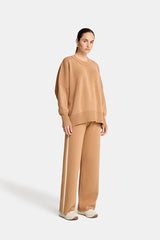 Natasha Sweat Pant - Camel/Cream
