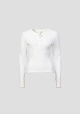 Clique Rib Henley - Ivory