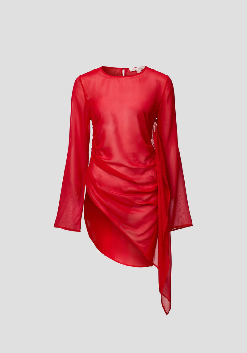 Stardust Tunic Top - Sunset Red