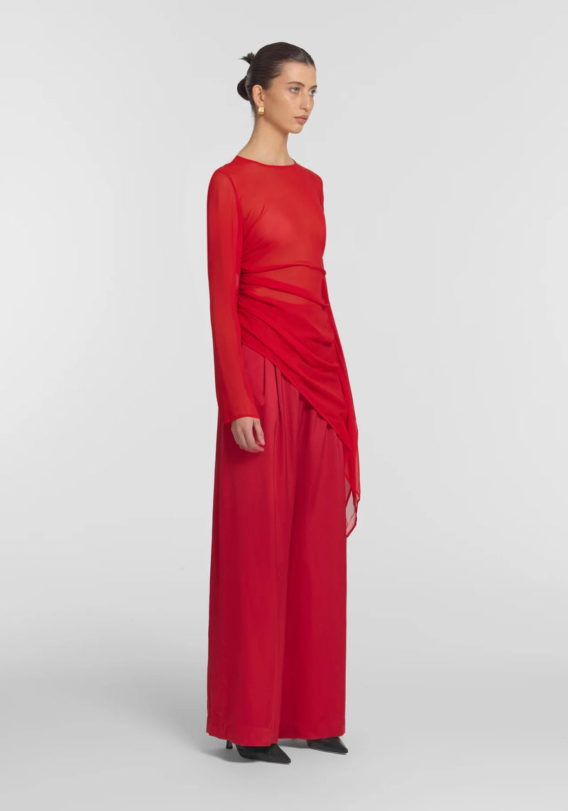Stardust Tunic Top - Sunset Red