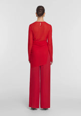 Stardust Tunic Top - Sunset Red