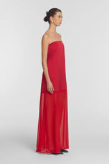 Loveday Dress - Sunset Red