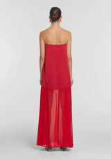 Loveday Dress - Sunset Red