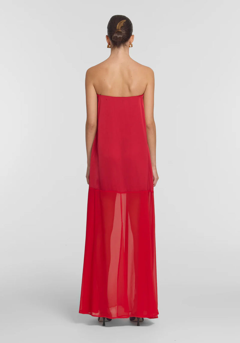 Loveday Dress - Sunset Red