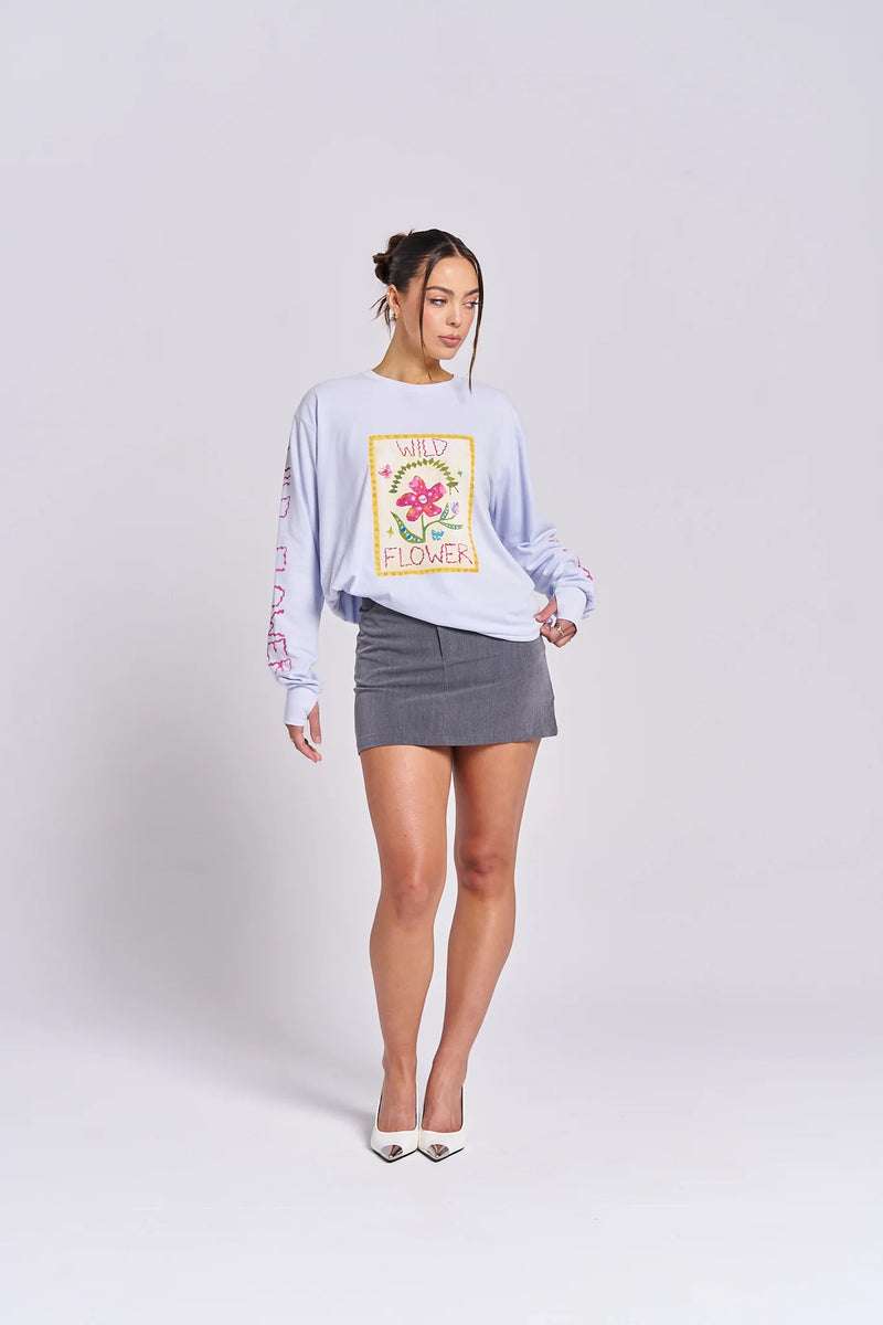 Wildflower Long Sleeve - Powder Blue