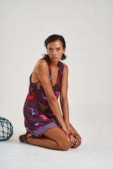 V-NECK SHIFT DRESS - ZODIAC
