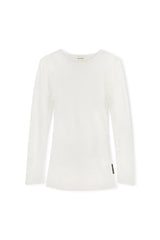 Rib Hemp Jersey Long Sleeve Top - White