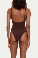 Towelling One Piece - Chocolate