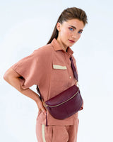 Zara Sling Bag - Burgundy Pebble