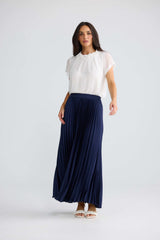 Alias Pleated Skirt - Navy