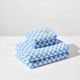 Bath Towel in Blue Check