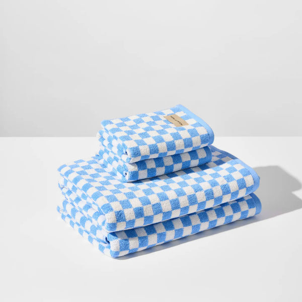 Hand Towel in Blue Check