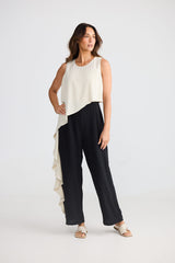 Destiny Pantsuit - Oyster W Black