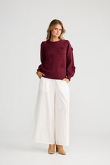 Petals Knit - Berry