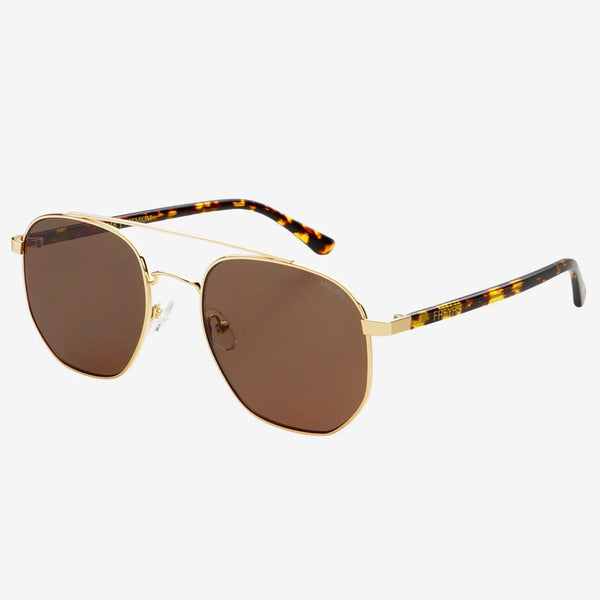 Austin Sunglasses - Gold / Brown