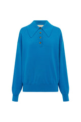 claudia azure knit polo