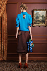 claudia azure knit polo