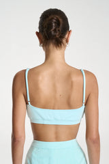 SPORTS CROP - AQUA