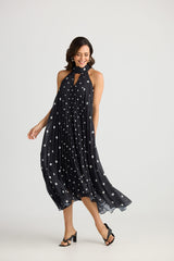 Inca Dress - Black w White Spots