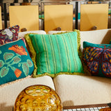Nicolette Woven Cushion - Spring Green