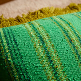 Nicolette Woven Cushion - Spring Green