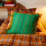 Nicolette Woven Cushion - Spring Green