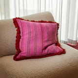 Nicolette Woven Cushion - Pansy