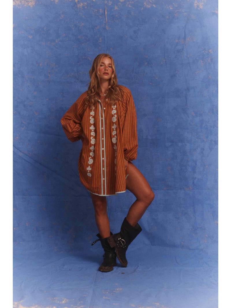 BELLO SWIRL CUPIO SHIRT DRESS