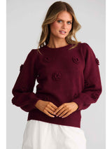 Petals Knit - Berry