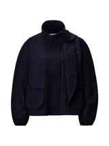 Oversized Blouson Jacket - Midnight Blue