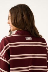 Freddie Rugby Top - Burgundy Stripe