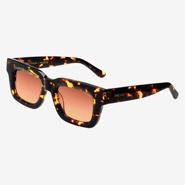 Thomas Unisex Rectangular Sunglasses - Tortoise / Pink