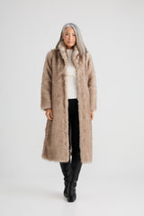 New York Coat - Taupe Fleck