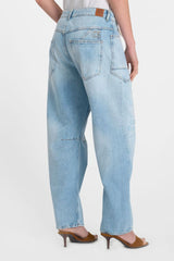 Madie Barrel Leg Jean - Light Blue