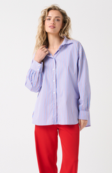 Darby Shirt - Cornflower multi stripe