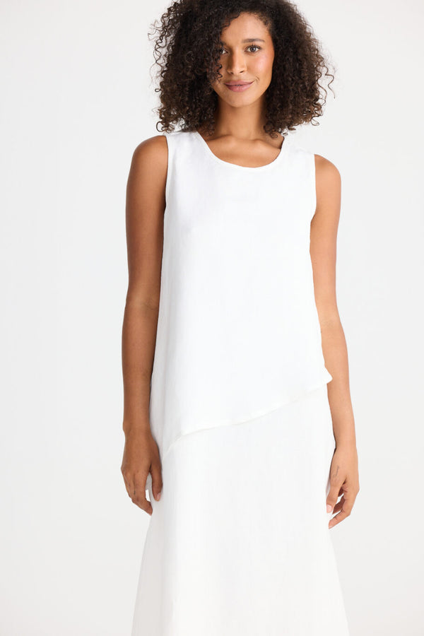 Grace Dress - White Linen