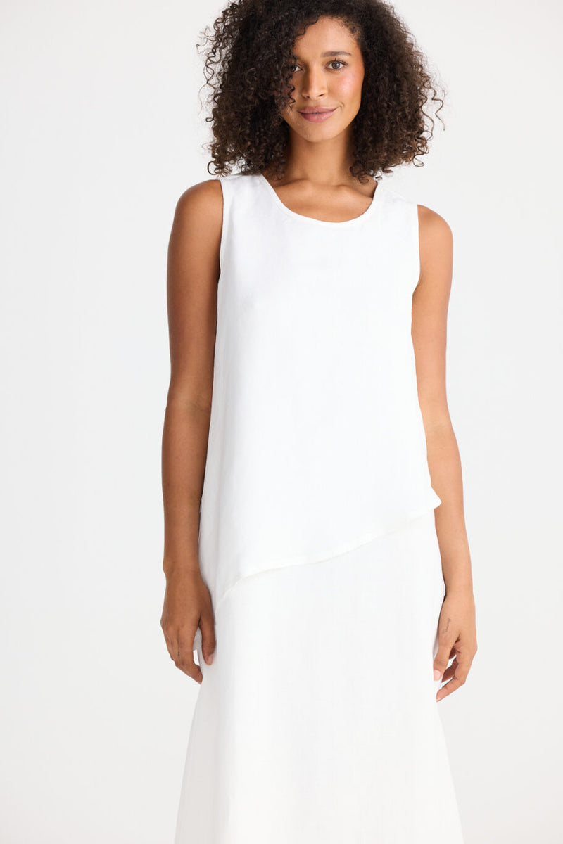 Grace Dress - White Linen
