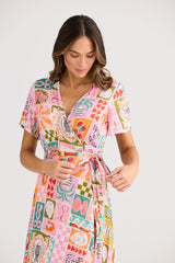 Tropics Wrap Dress - Sardinia Summer