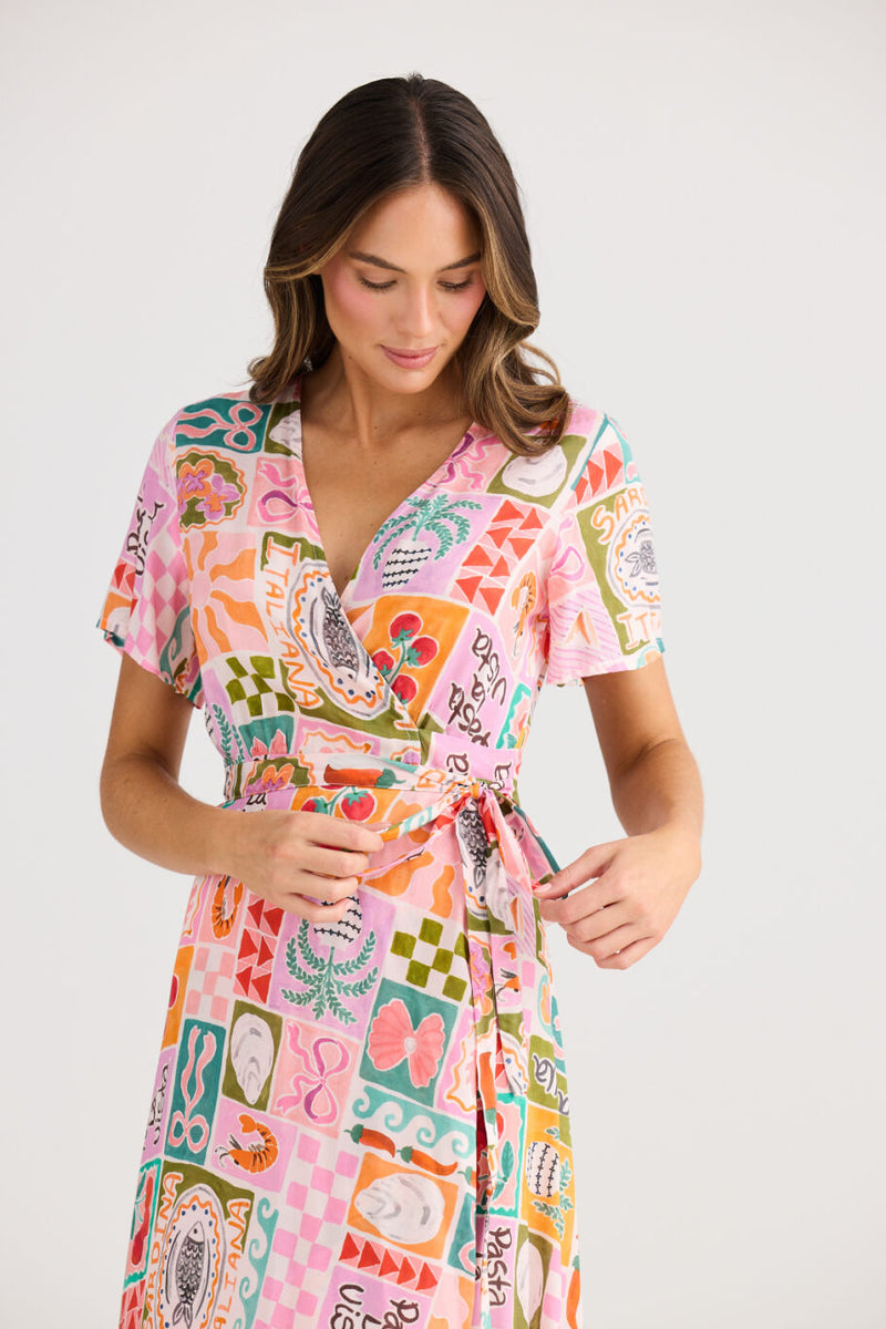 Tropics Wrap Dress - Sardinia Summer