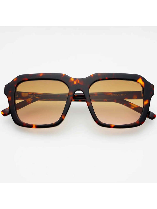 Charlie Unisex Rectangular Sunglasses -  Dark Tortoise