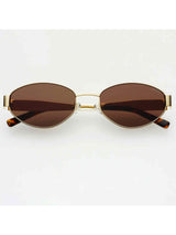 Soho Oval Sunglasses. -Gold / Brown