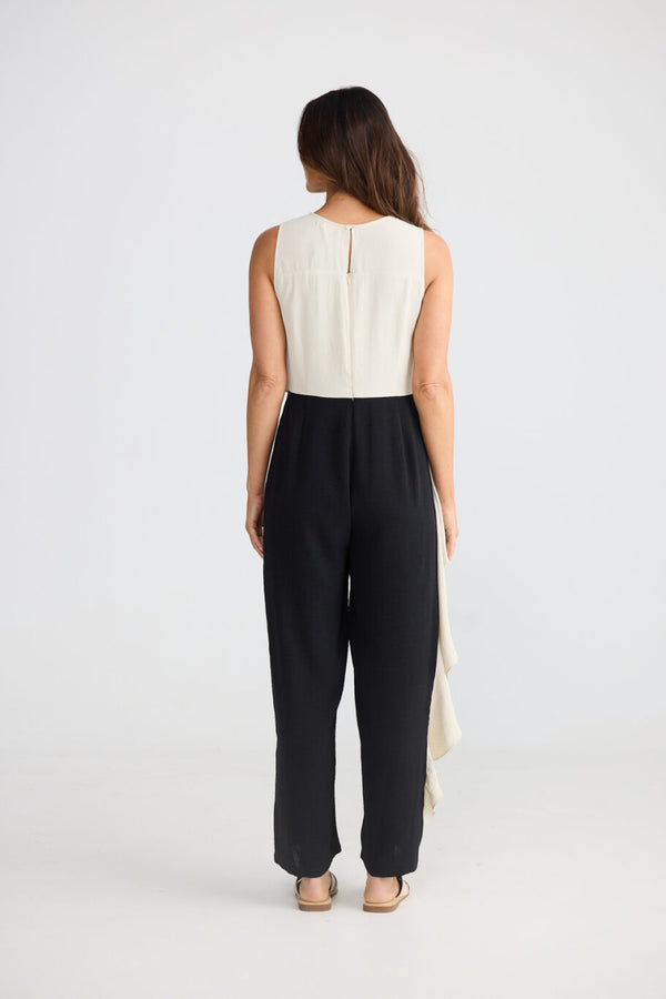 Destiny Pantsuit - Oyster W Black