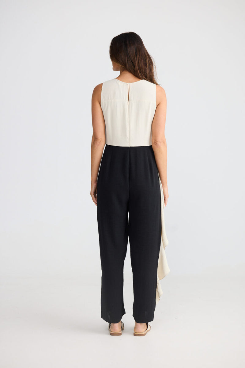 Destiny Pantsuit - Oyster W Black