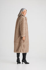 New York Coat - Taupe Fleck
